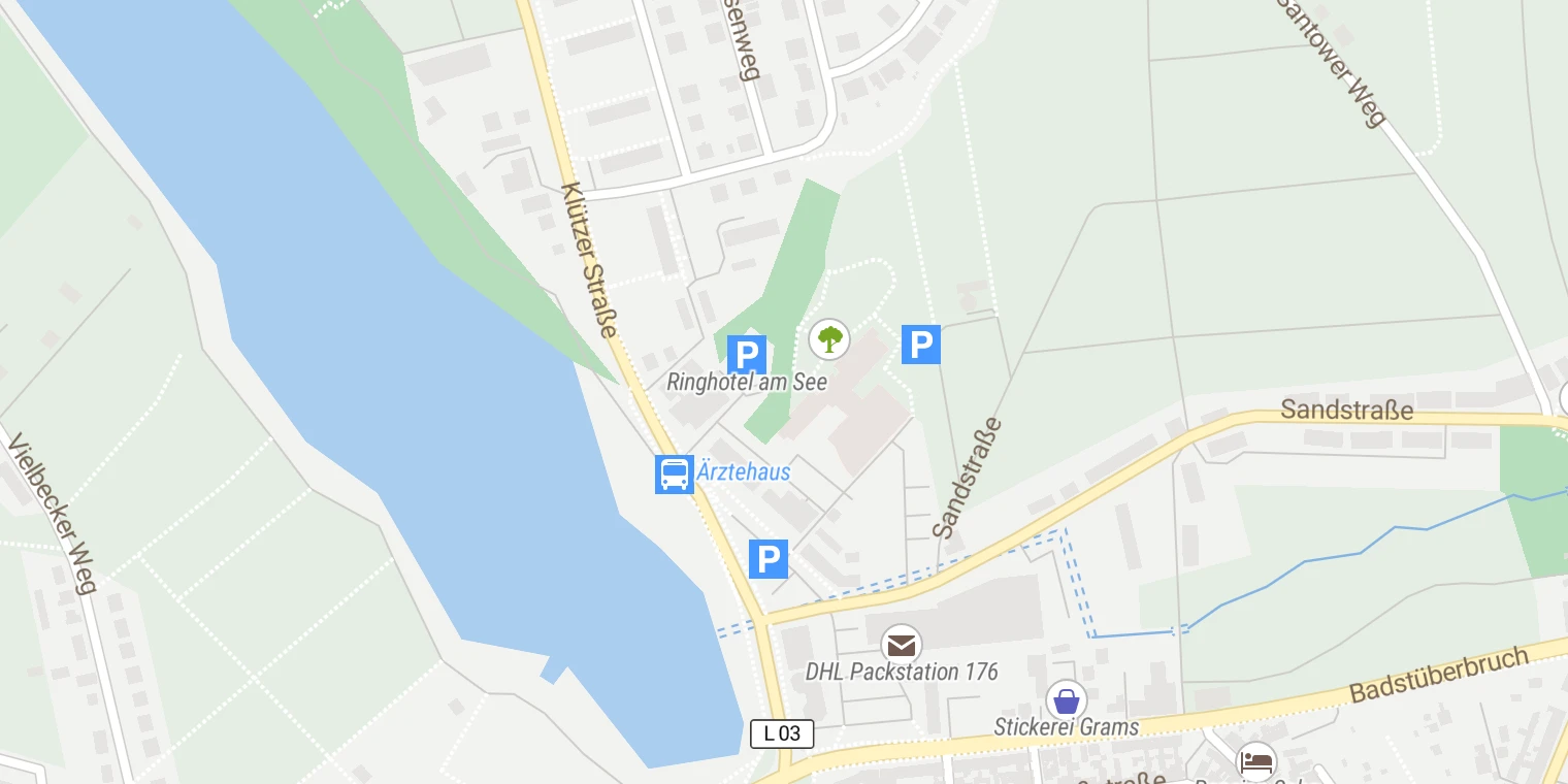 Kartenansicht Sana Hanse-Klinikum Wismar- Tagesklinik Grevesmühlen