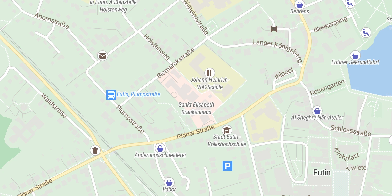 Kartenansicht Sankt Elisabeth Krankenhaus Eutin