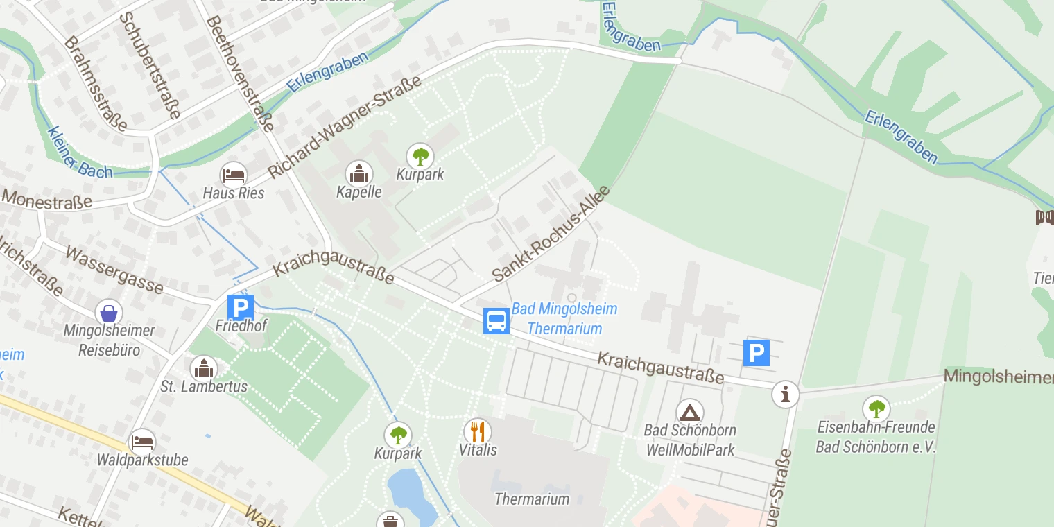 Kartenansicht Sankt Rochus Kliniken