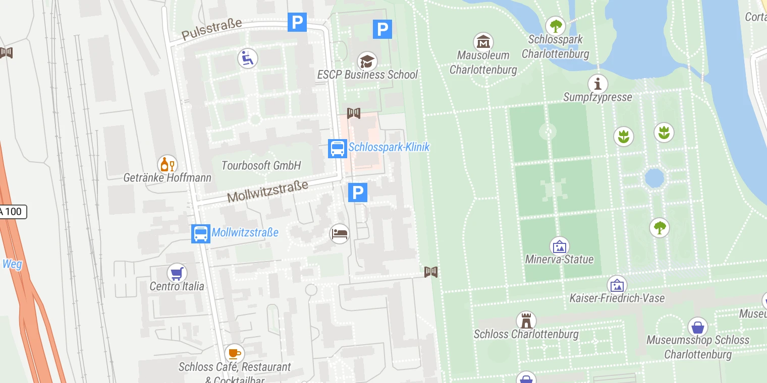 Kartenansicht Schlosspark-Klinik