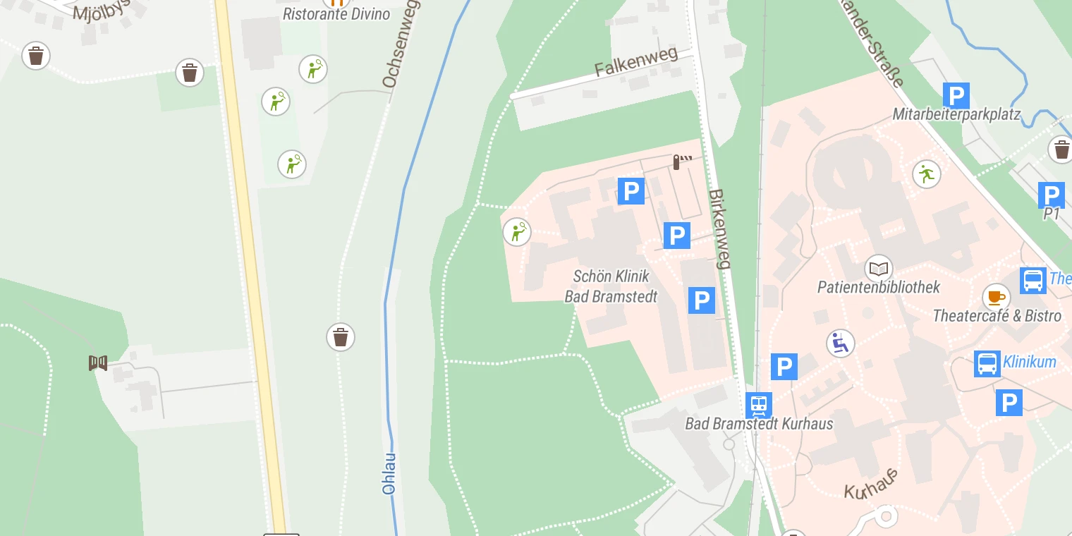 Kartenansicht Schön Klinik Bad Bramstedt