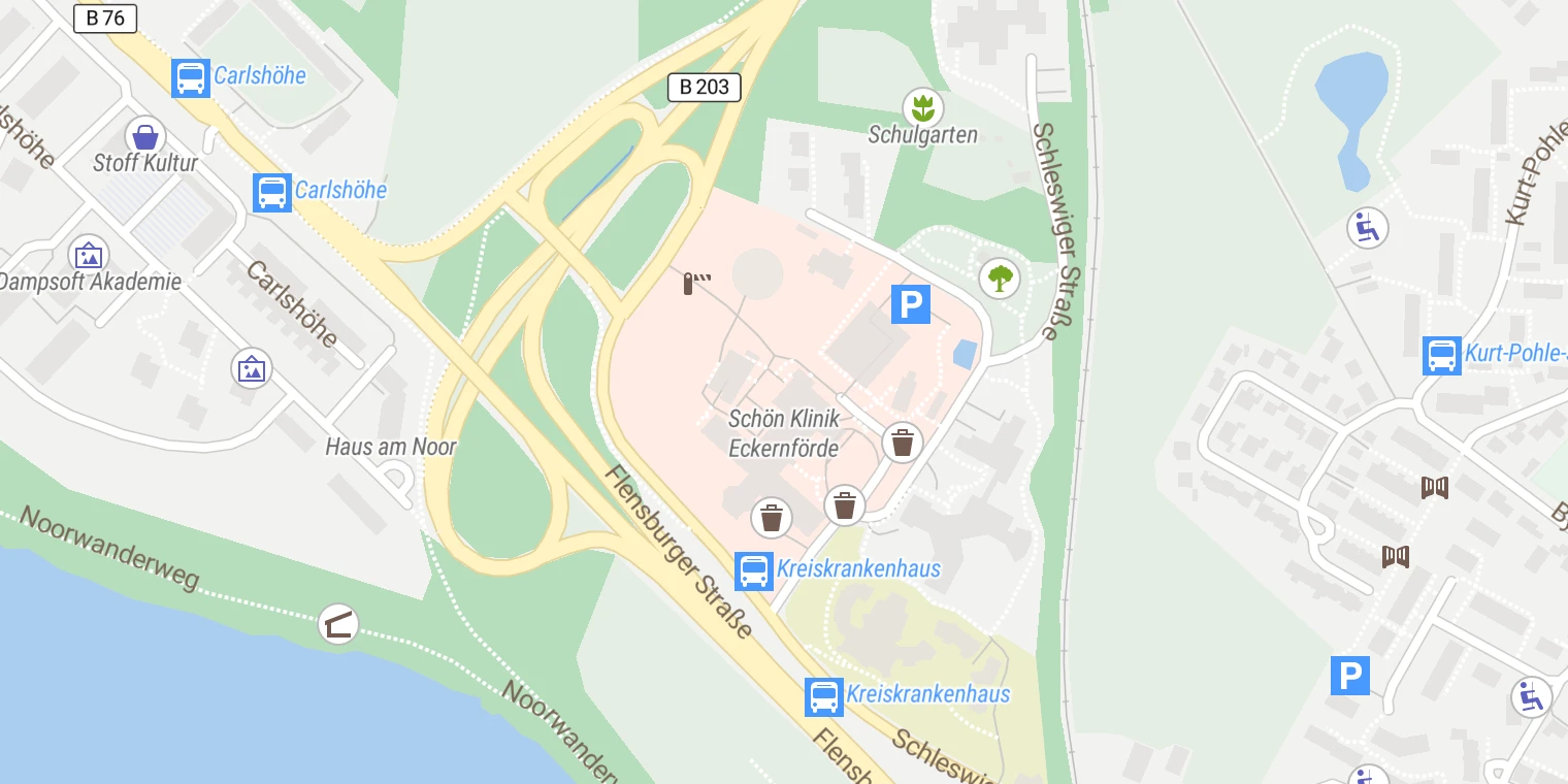 Kartenansicht Schön Klinik Eckernförde