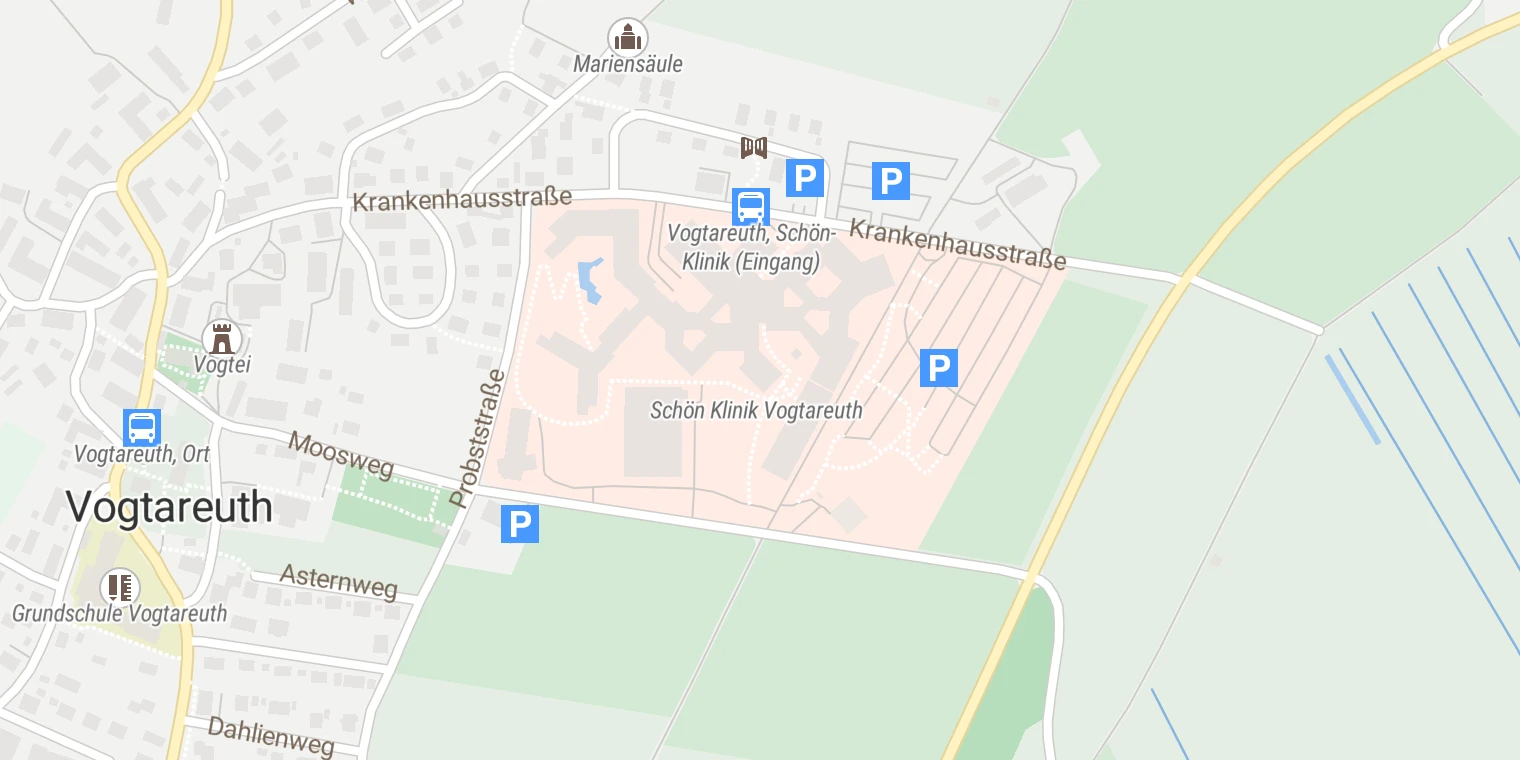 Kartenansicht Schön Klinik Vogtareuth