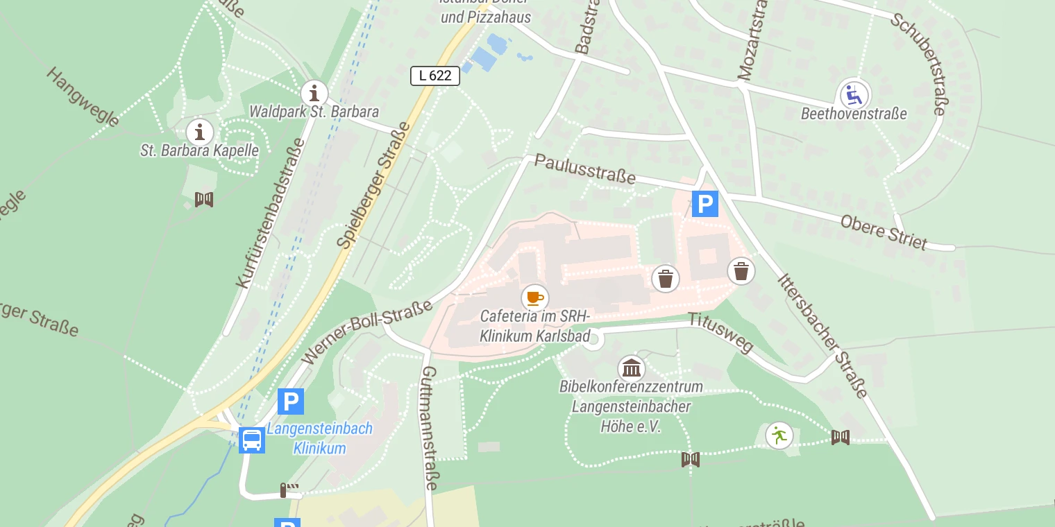 Kartenansicht SRH Klinikum Karlsbad-Langensteinbach