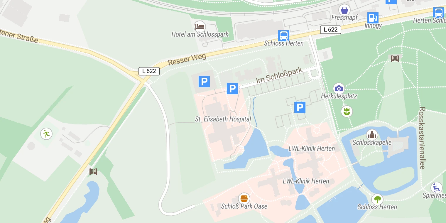 Kartenansicht St. Elisabeth-Hospital Herten