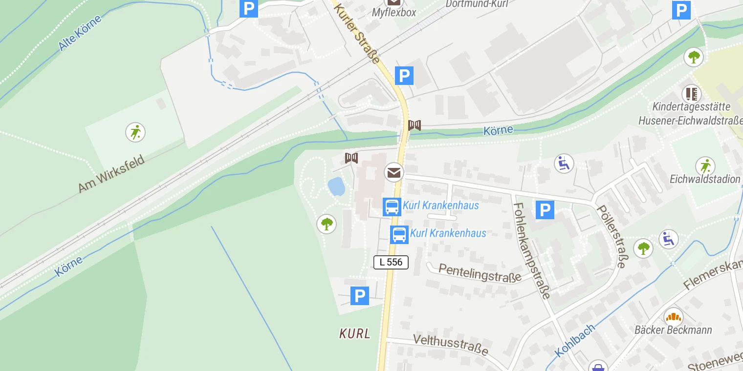 Kartenansicht St.-Elisabeth-Krankenhaus Dortmund