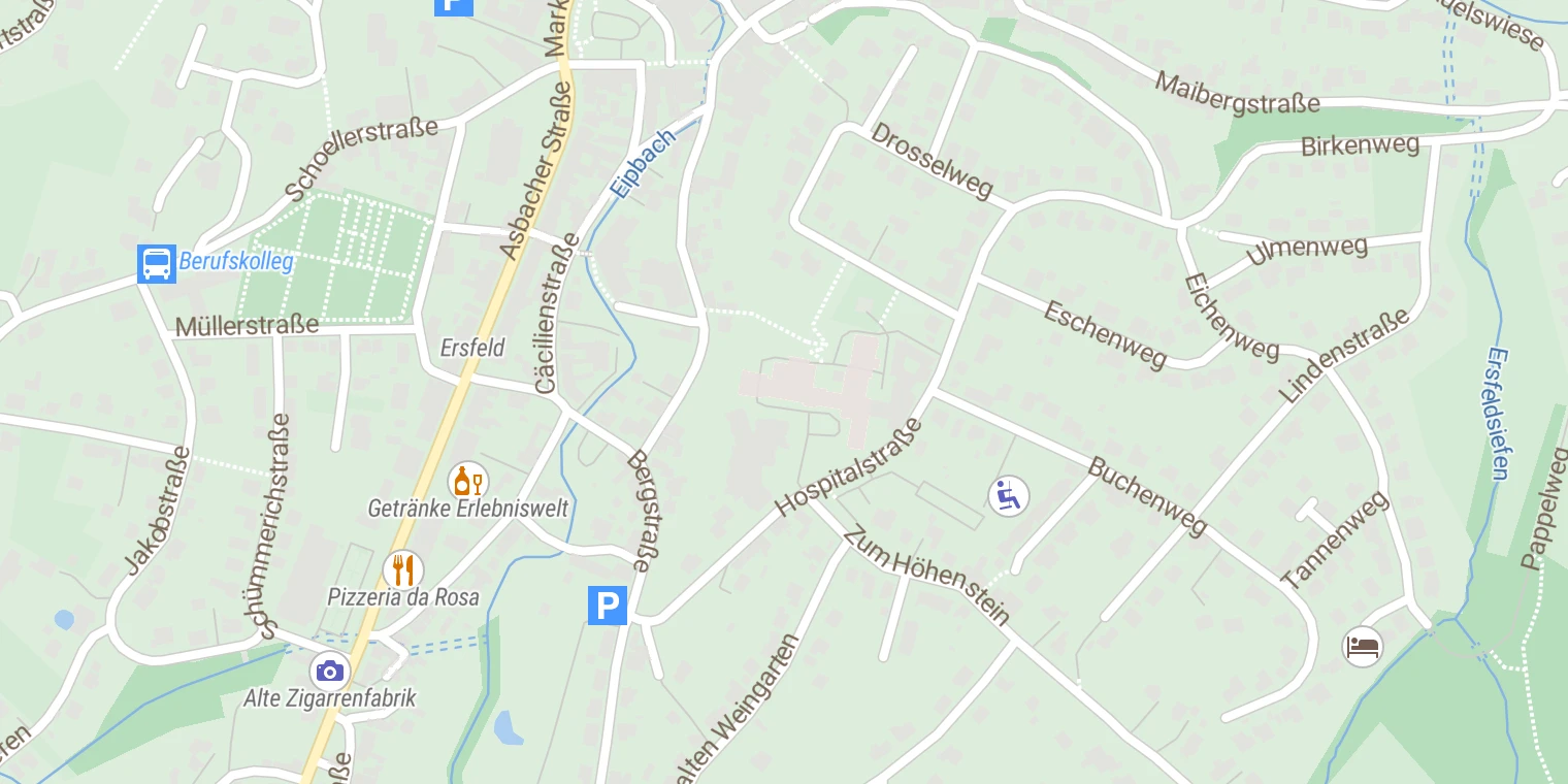 Kartenansicht St. Franziskus Krankenhaus