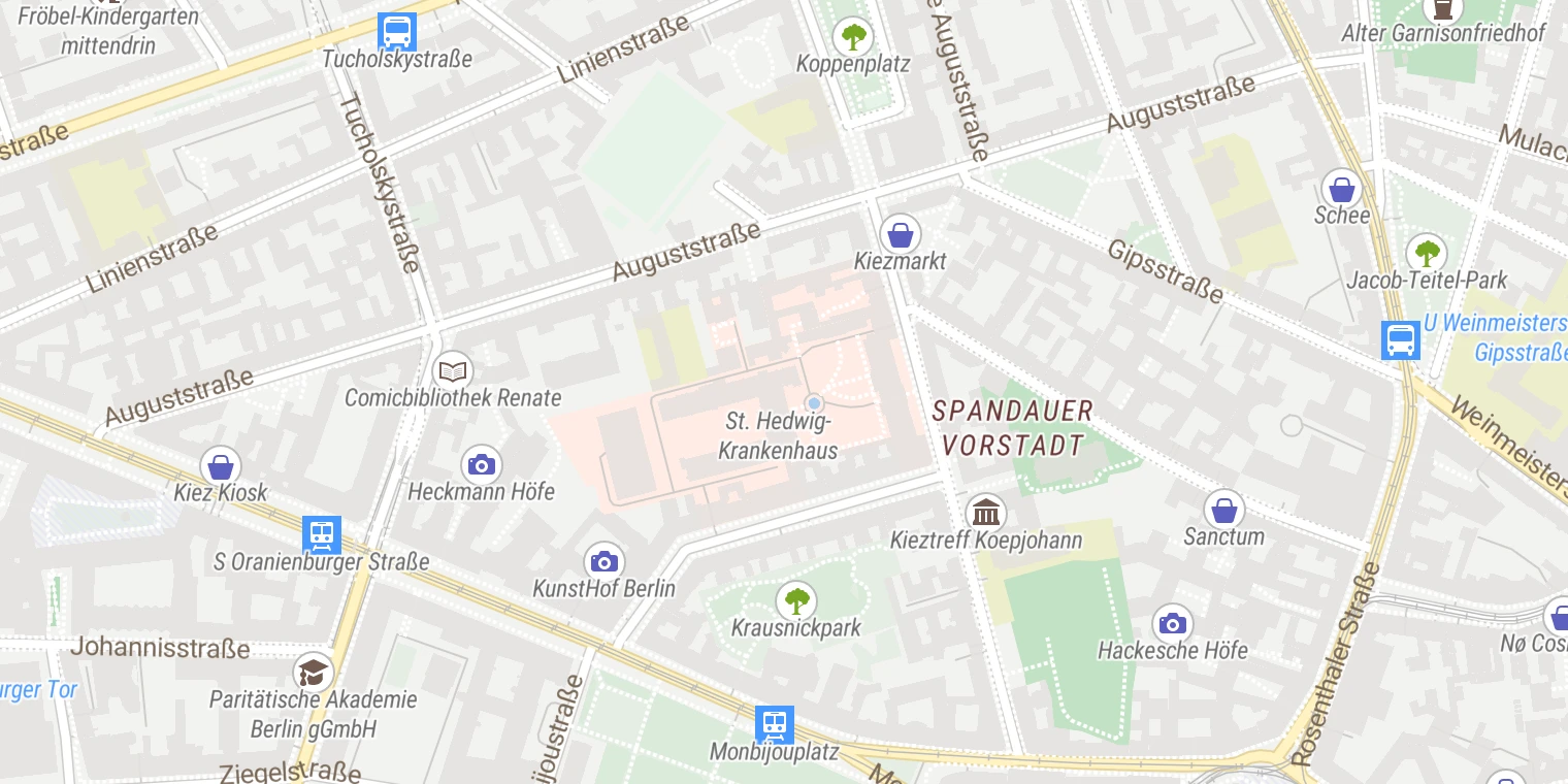 Kartenansicht St. Hedwig-Krankenhaus Berlin