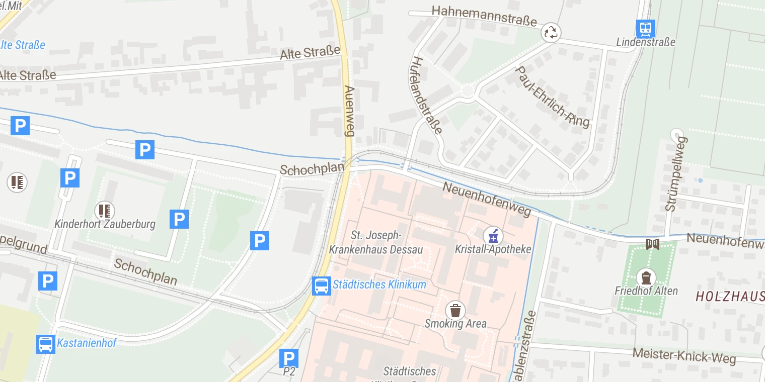 Kartenansicht St. Joseph-Krankenhaus Dessau