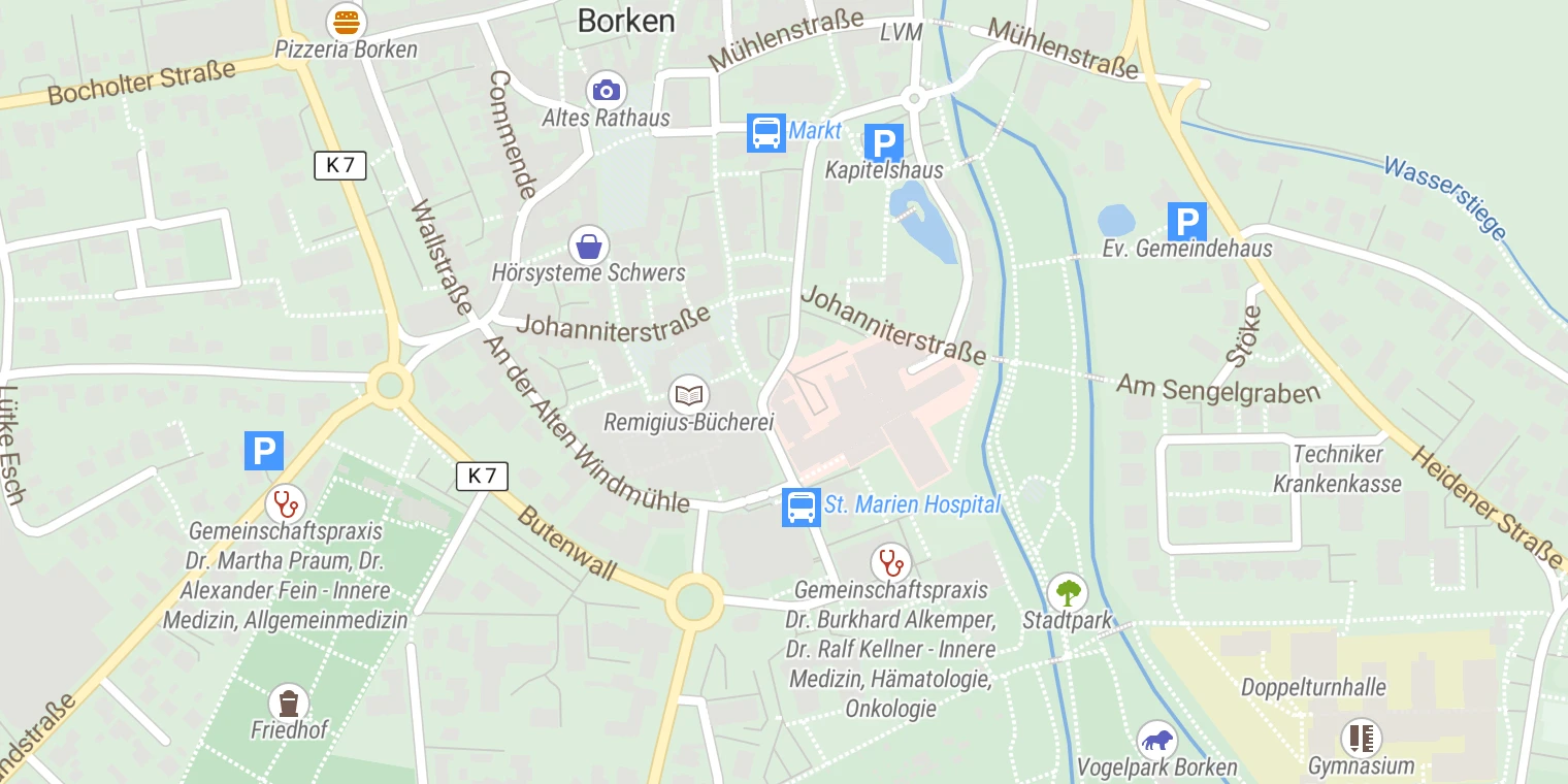 Kartenansicht St. Marien-Hospital Borken