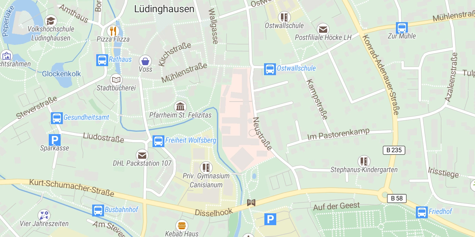 Kartenansicht St. Marien-Hospital Lüdinghausen