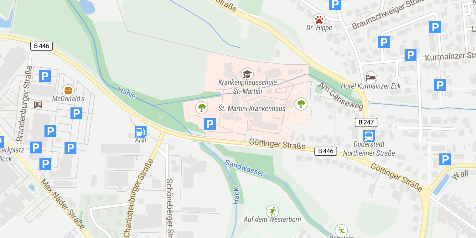 Kartenansicht St. Martini Krankenhaus Duderstadt