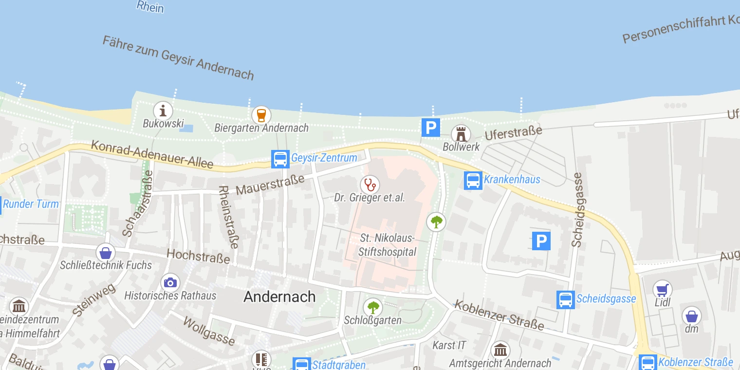 Kartenansicht St. Nikolaus-Stiftshospital Andernach