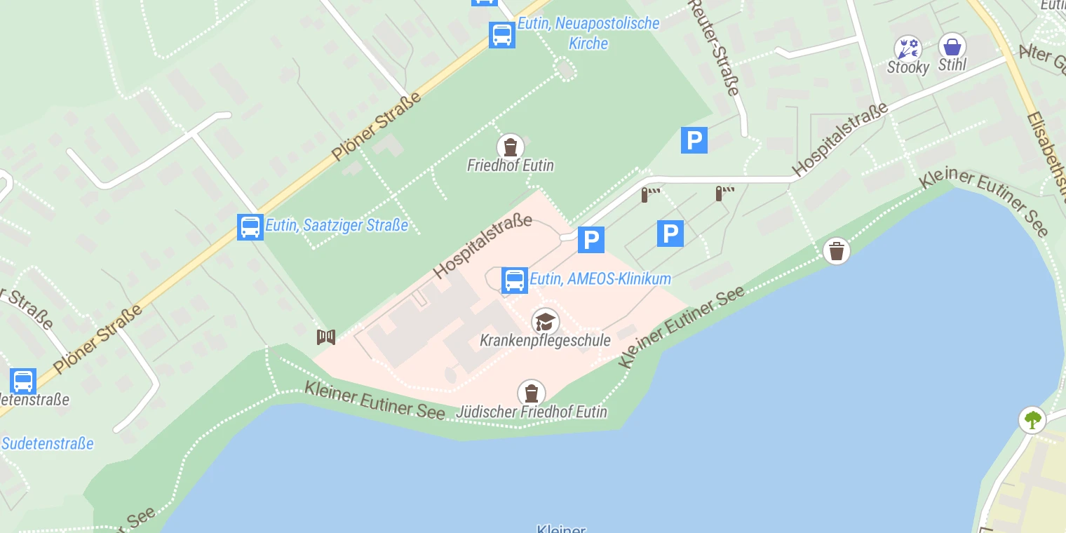 Kartenansicht Tagesklinik Am Kleinen See