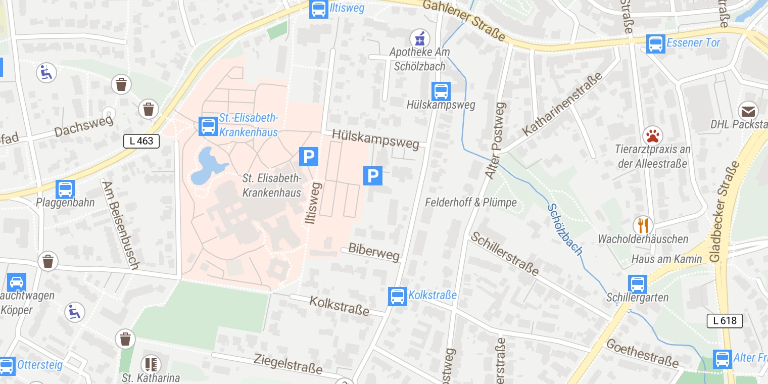 Kartenansicht Tagesklinik Dorsten