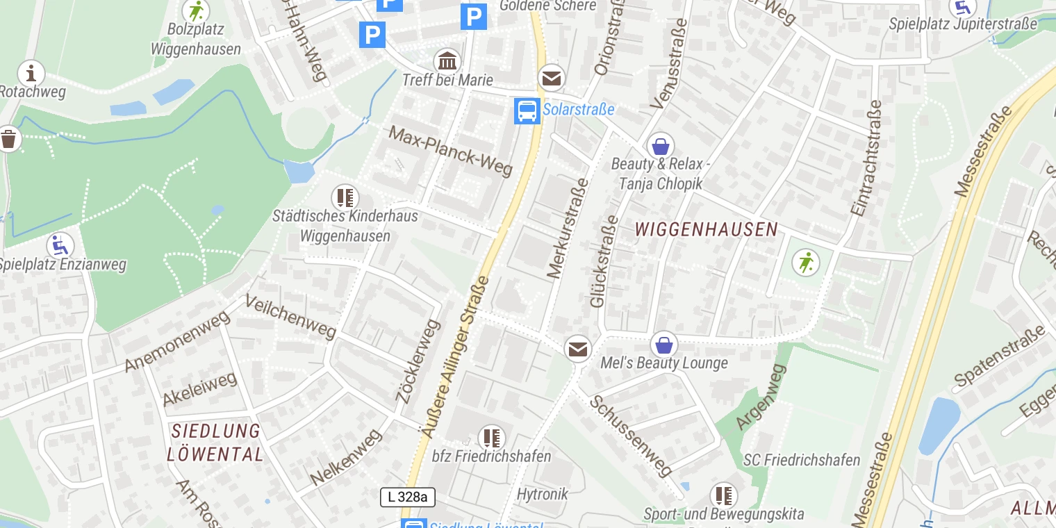 Kartenansicht Tagesklinik Friedrichshafen