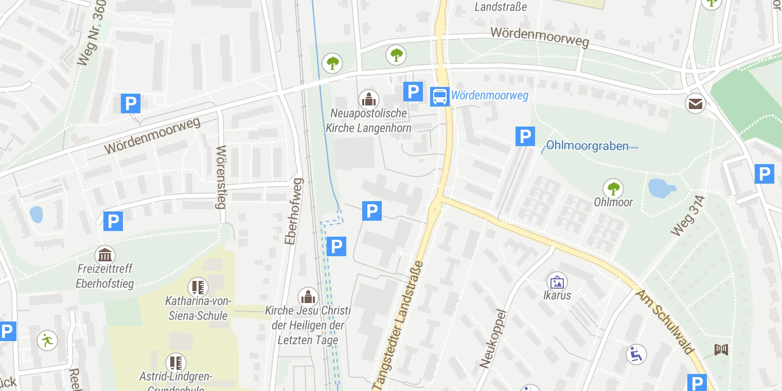 Kartenansicht Tagesklinik für Kinder- und Jugendpsychiatrie (Nord)