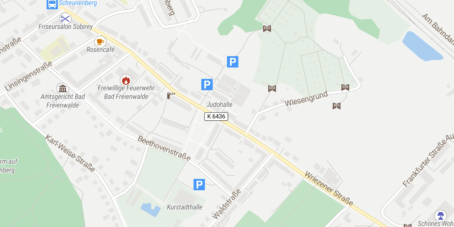 Kartenansicht Tagesklinik für Psychiatrie, Psychotherapie und Psychosomatik (Bad Freienwalde)