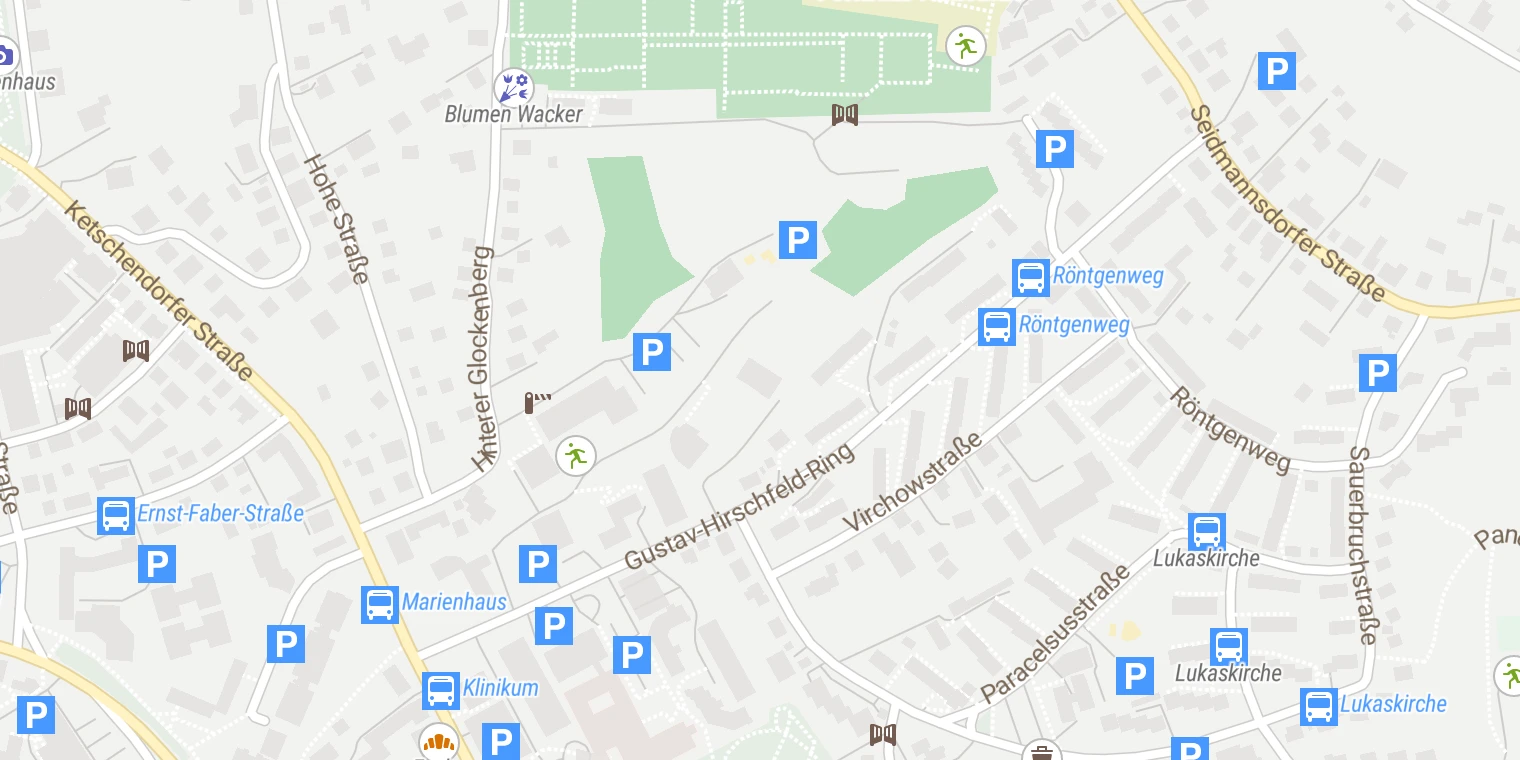 Kartenansicht Tagesklinik für Psychiatrie, Psychotherapie und Psychosomatik in Coburg