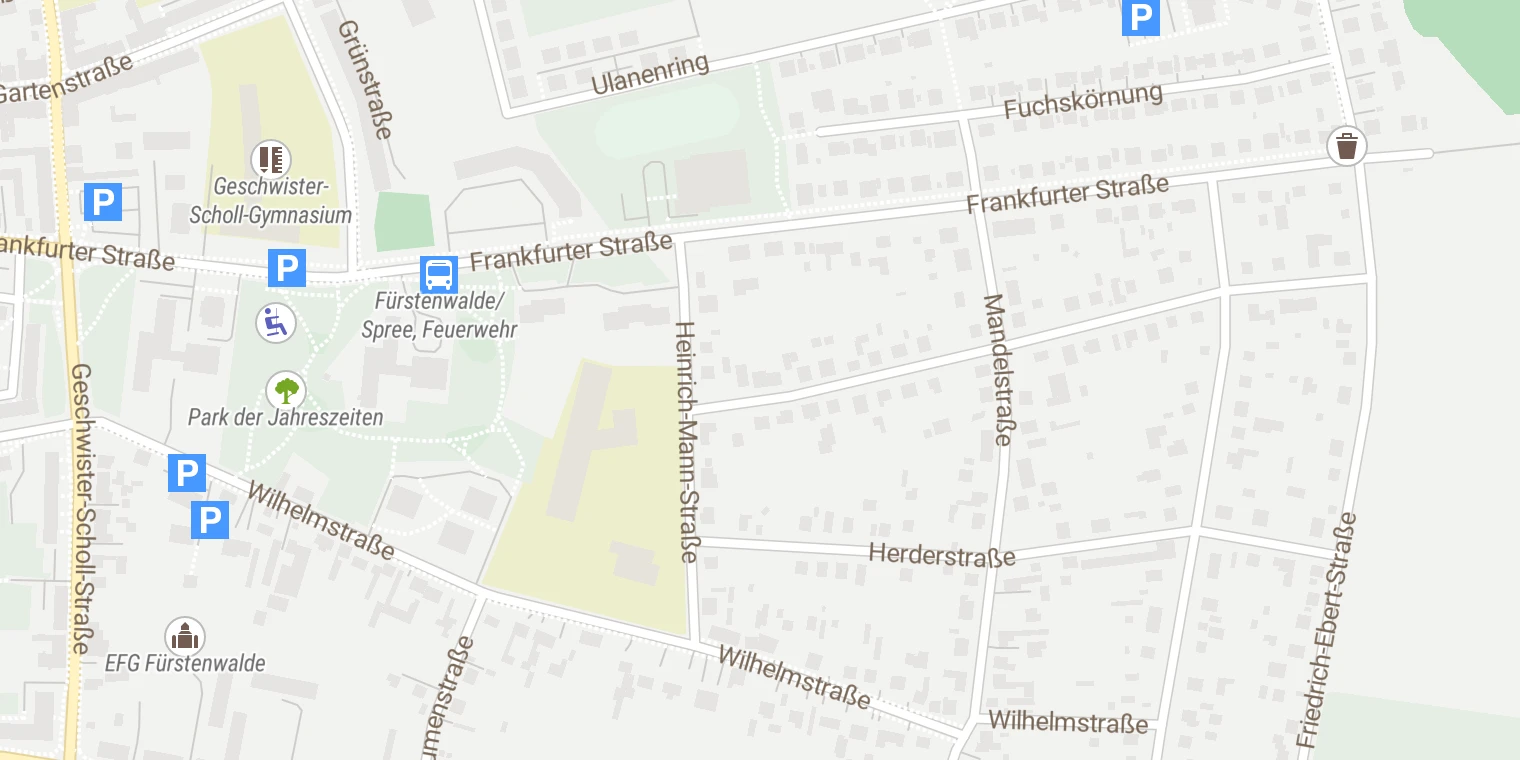 Kartenansicht Tagesklinik Fürstenwalde