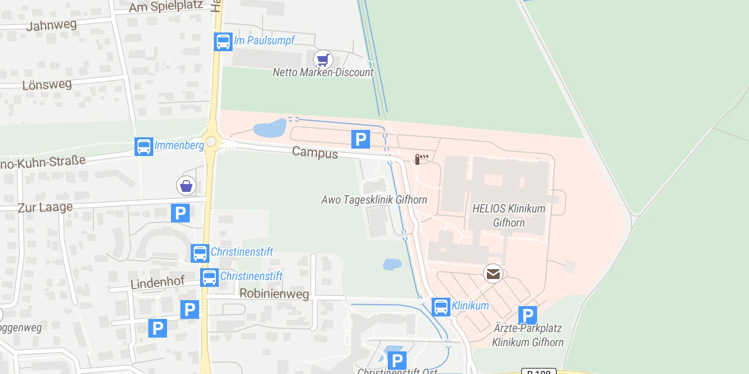 Kartenansicht Tagesklinik Gifhorn