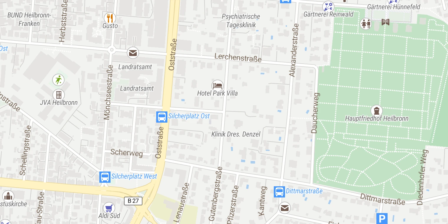 Kartenansicht Tagesklinik Heilbronn