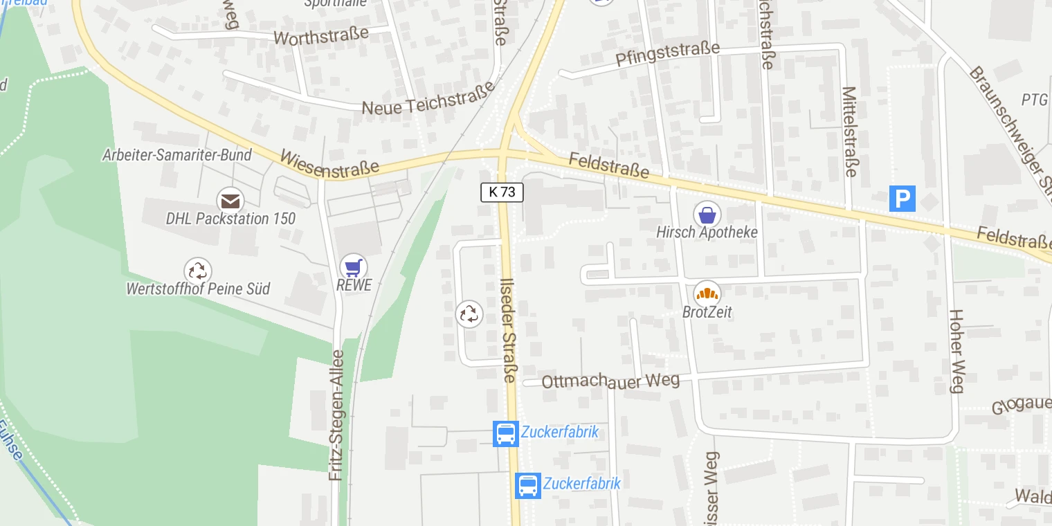 Kartenansicht Tagesklinik Peine