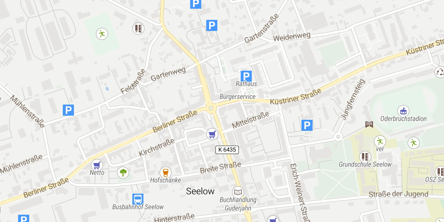 Kartenansicht Tagesklinik Seelow