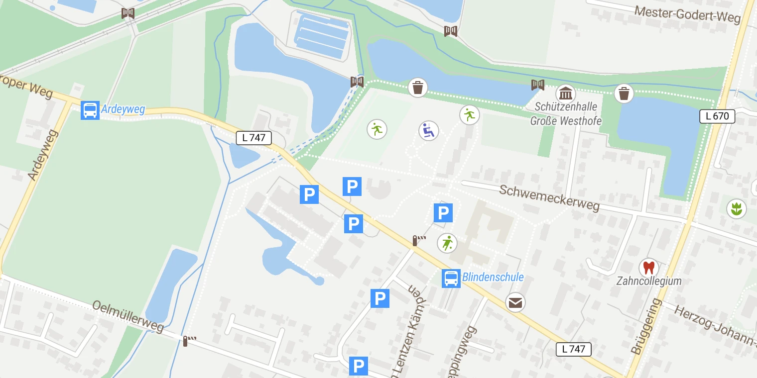 Kartenansicht Tagesklinik Soest