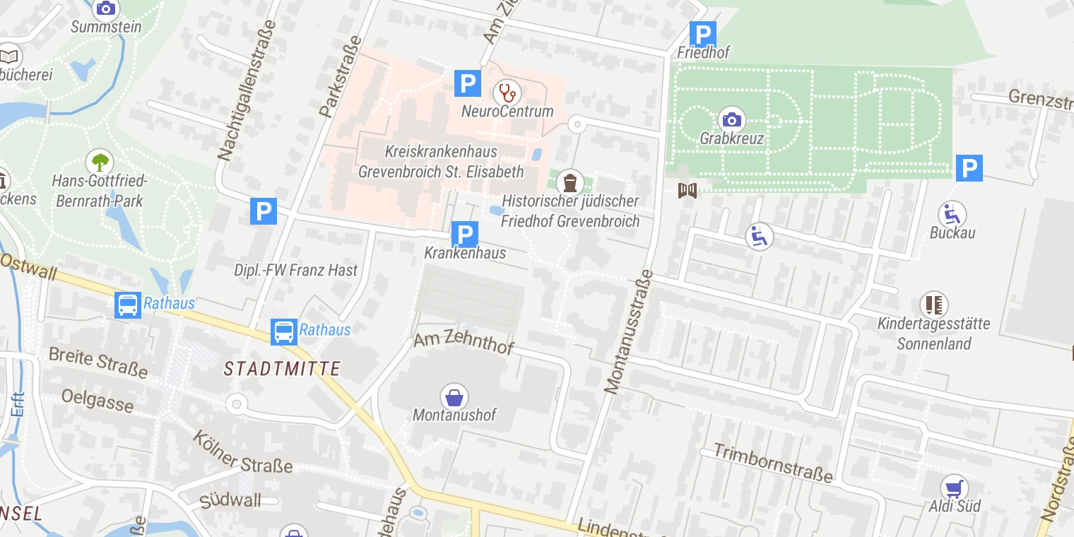 Kartenansicht Tagesklinik St. Augustinus