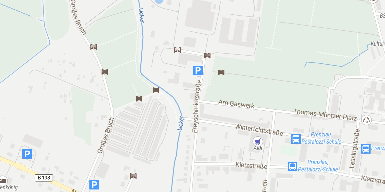 Kartenansicht Tagesklinik und PIA für Kinder und Jugendliche (Prenzlau)
