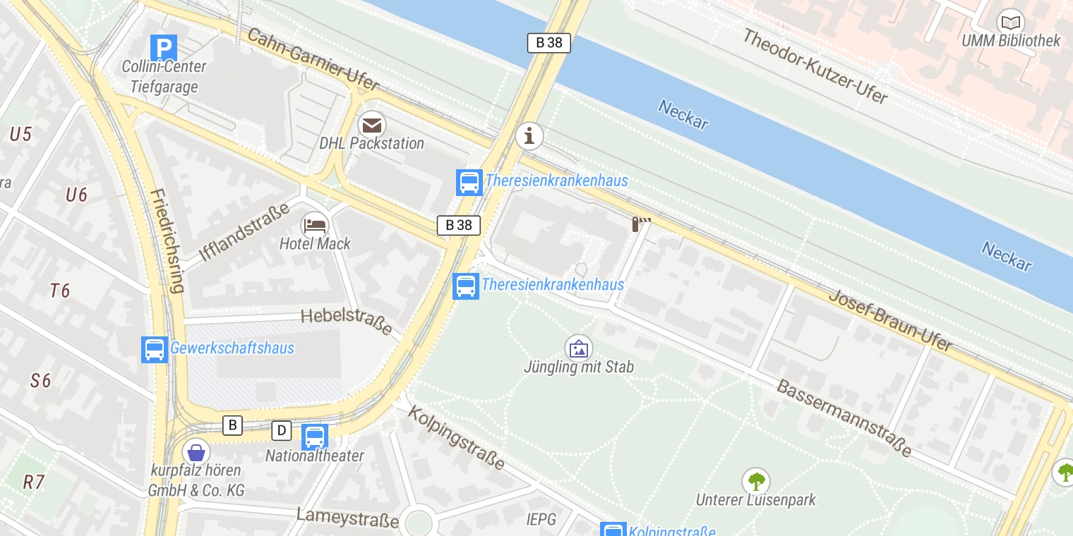 Kartenansicht Theresienkrankenhaus