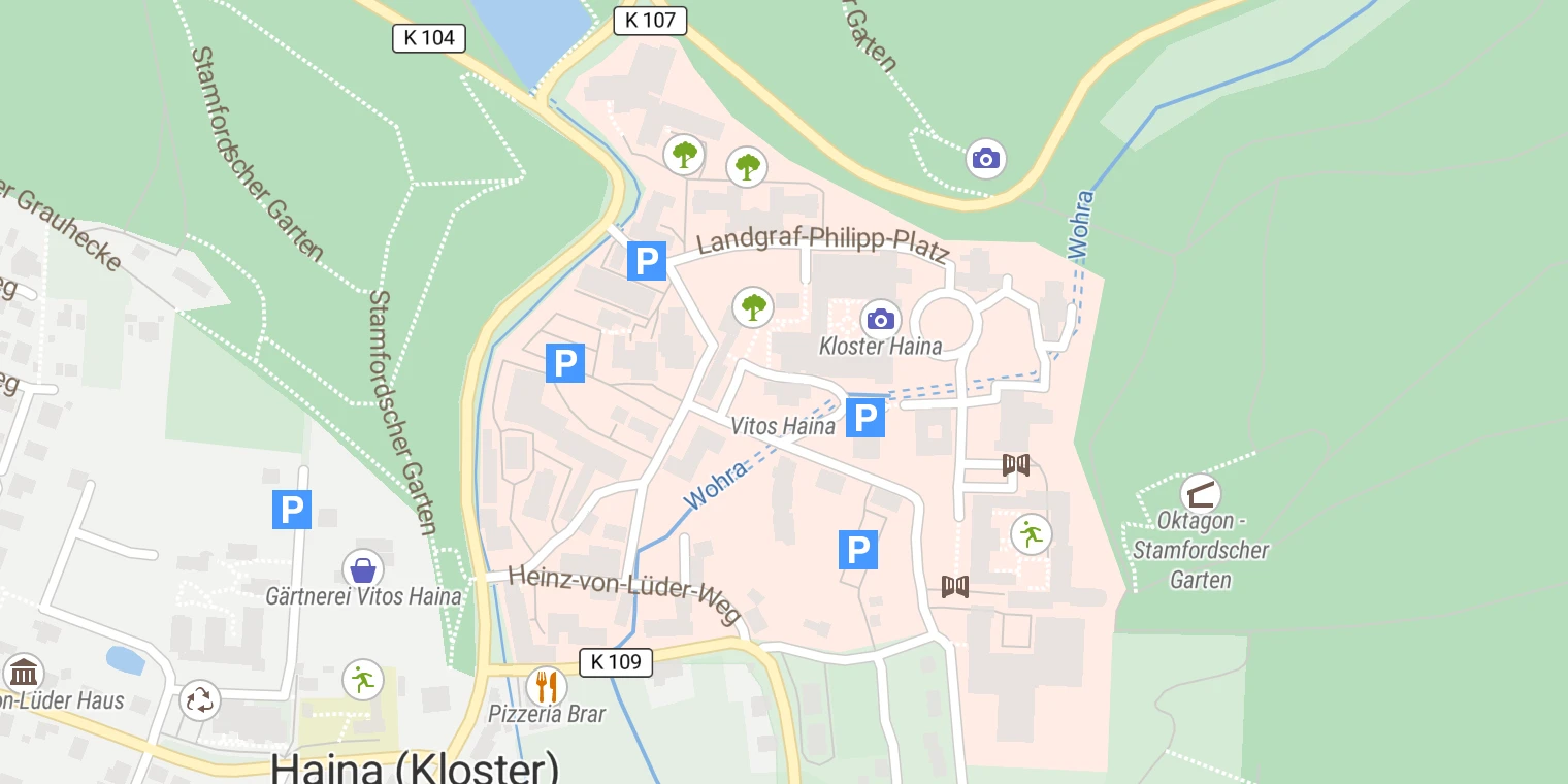 Kartenansicht Vitos Klinik für Psychiatrie und Psychotherapie Haina