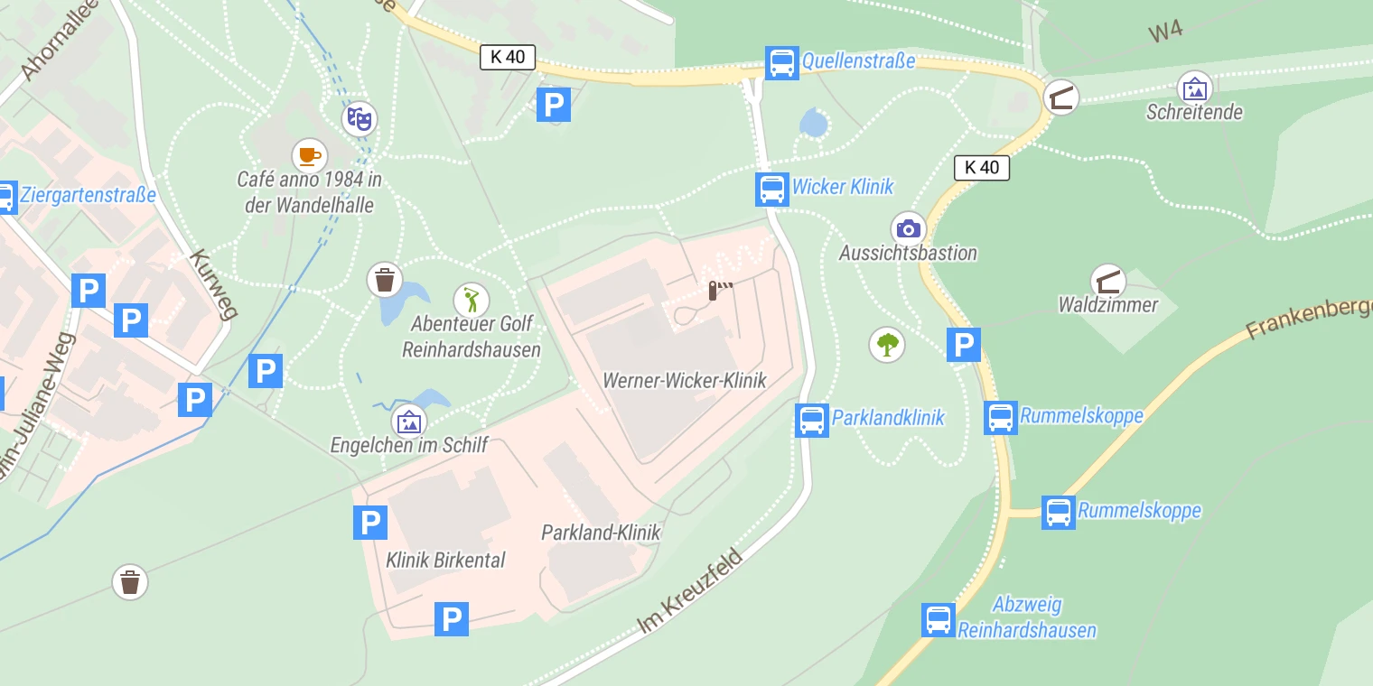 Kartenansicht Werner Wicker Klinik