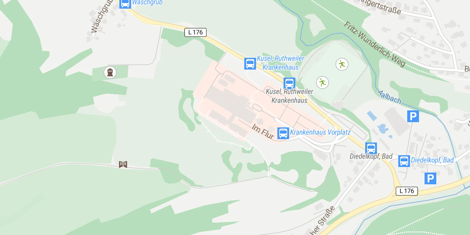 Kartenansicht Westpfalz-Klinikum (Kusel)