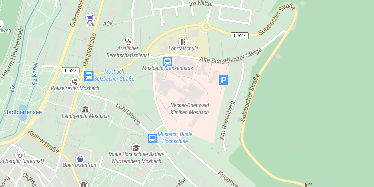 Kartenansicht Zentrum für Psychische Gesundheit Neckar-Odenwald