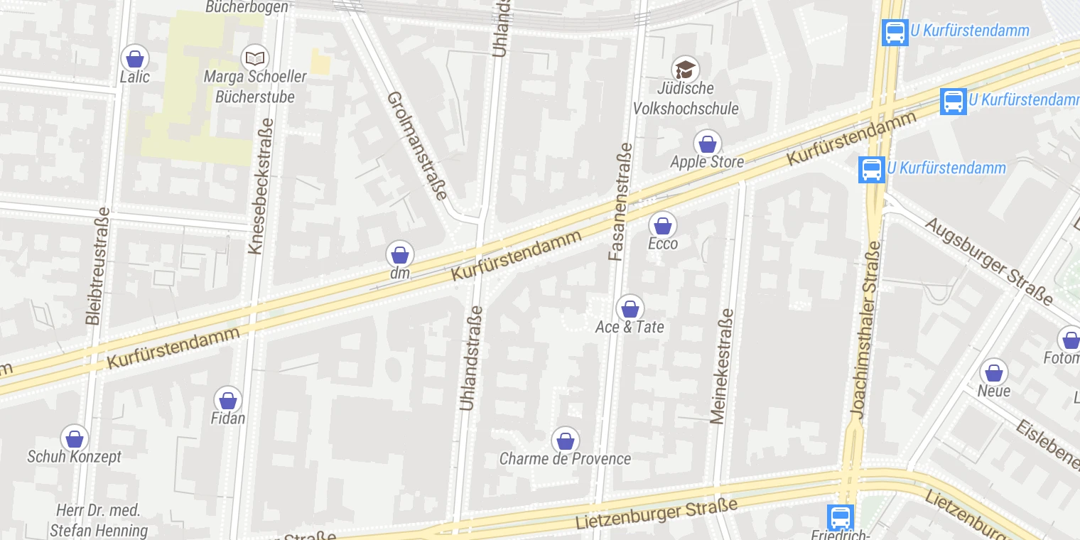 Kartenansicht Aesthetic Clinic Med Centrum Praxis Berlin