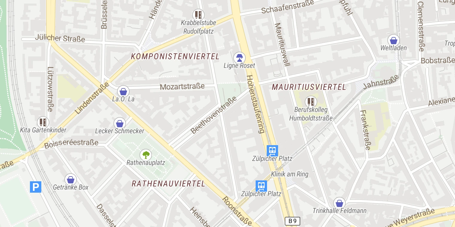 Kartenansicht Beethoven Klinik