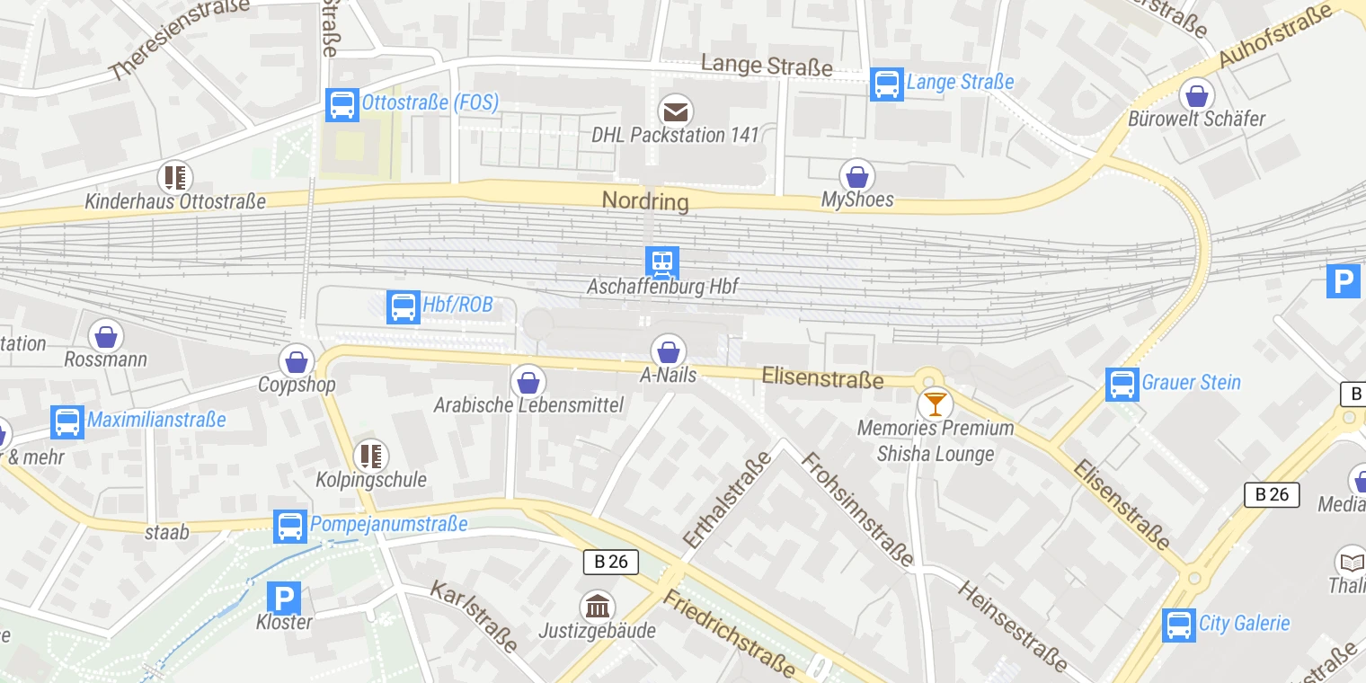 Kartenansicht Clinic im Centrum - Clinic für plastische Chirurgie am Untermain