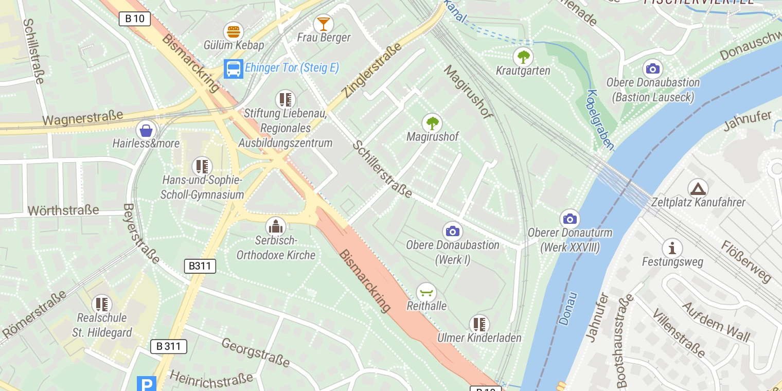 Kartenansicht Clinic im Centrum - KASG Ästhetik