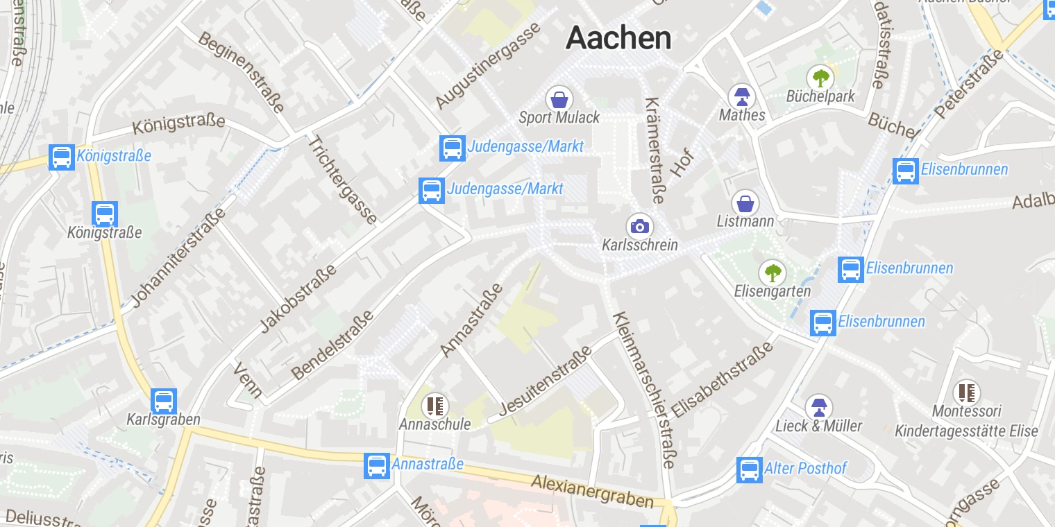 Kartenansicht Clinic im Centrum - Plastische Chirurgie Schneiders/Praxis Aachen am Dom