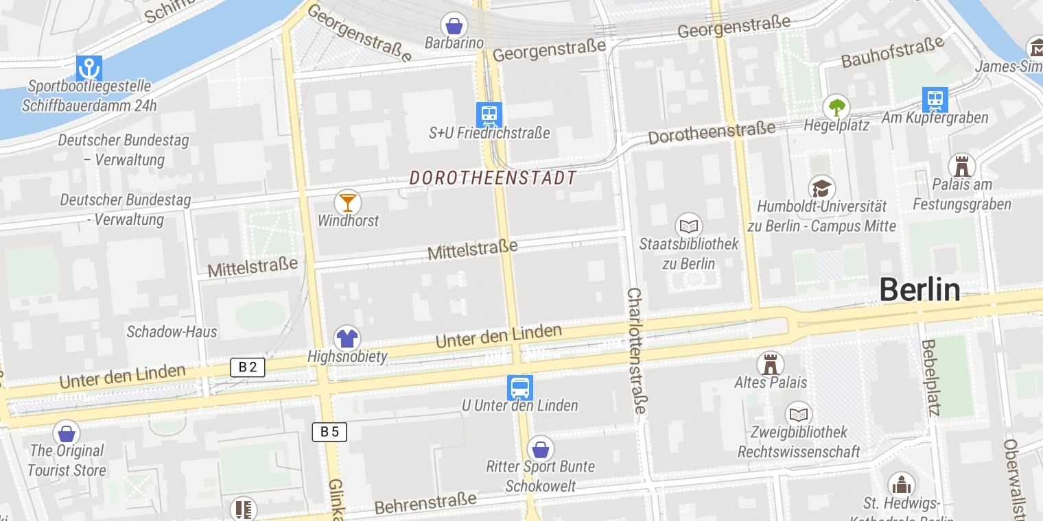 Kartenansicht Dermatologikum Berlin