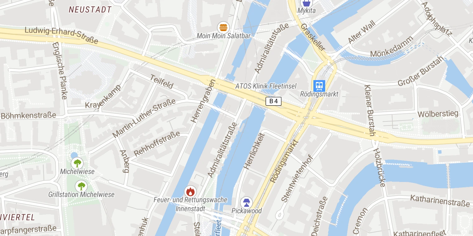 Kartenansicht Fleet Ästhetik