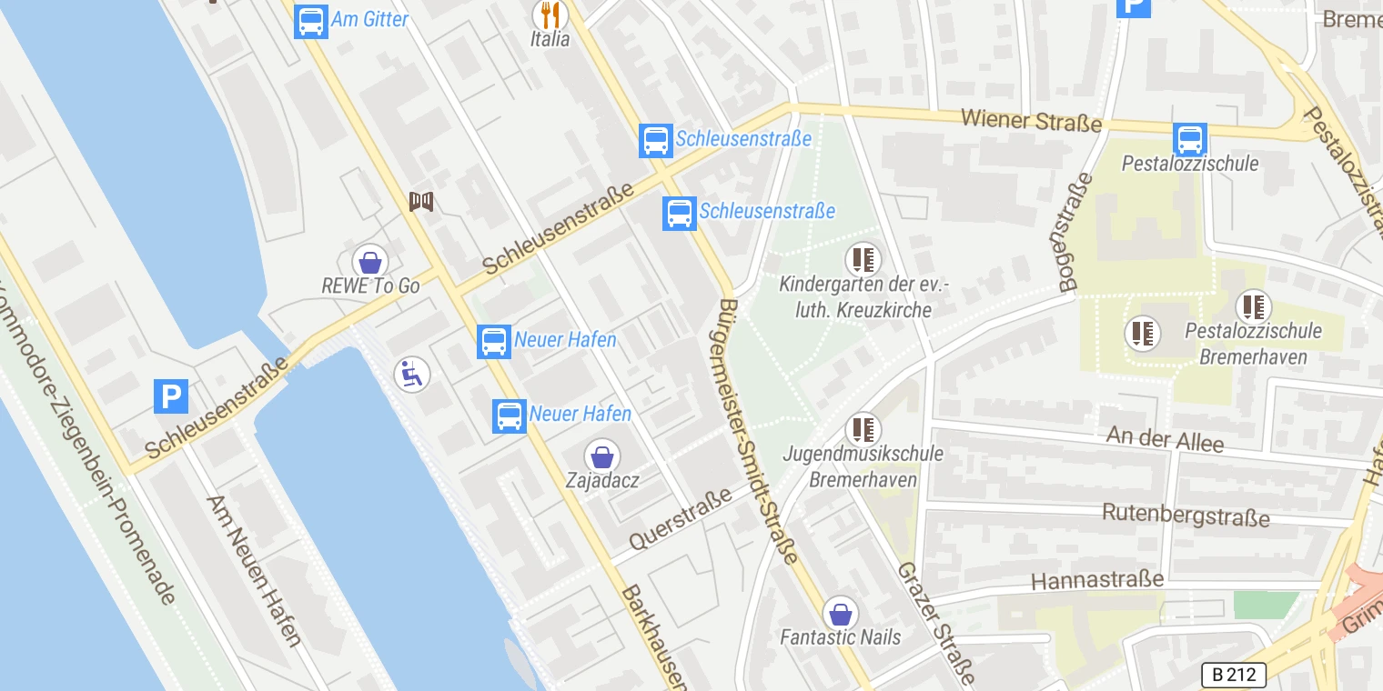 Kartenansicht Institut für Radiologie & Nuklearmedizin Bremerhaven
