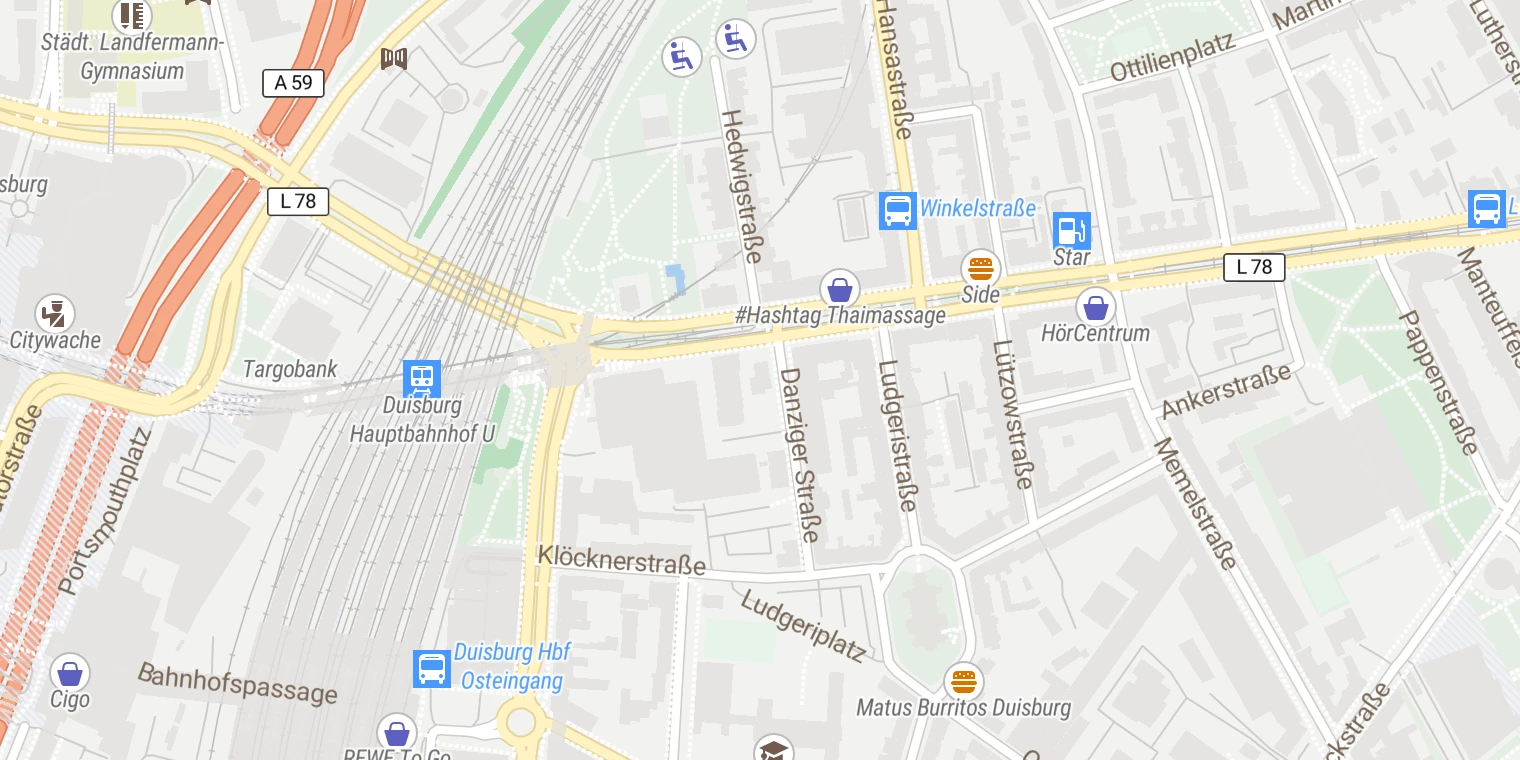 Kartenansicht Klinik Dr. Hilpert in der Kaiserberg Klinik
