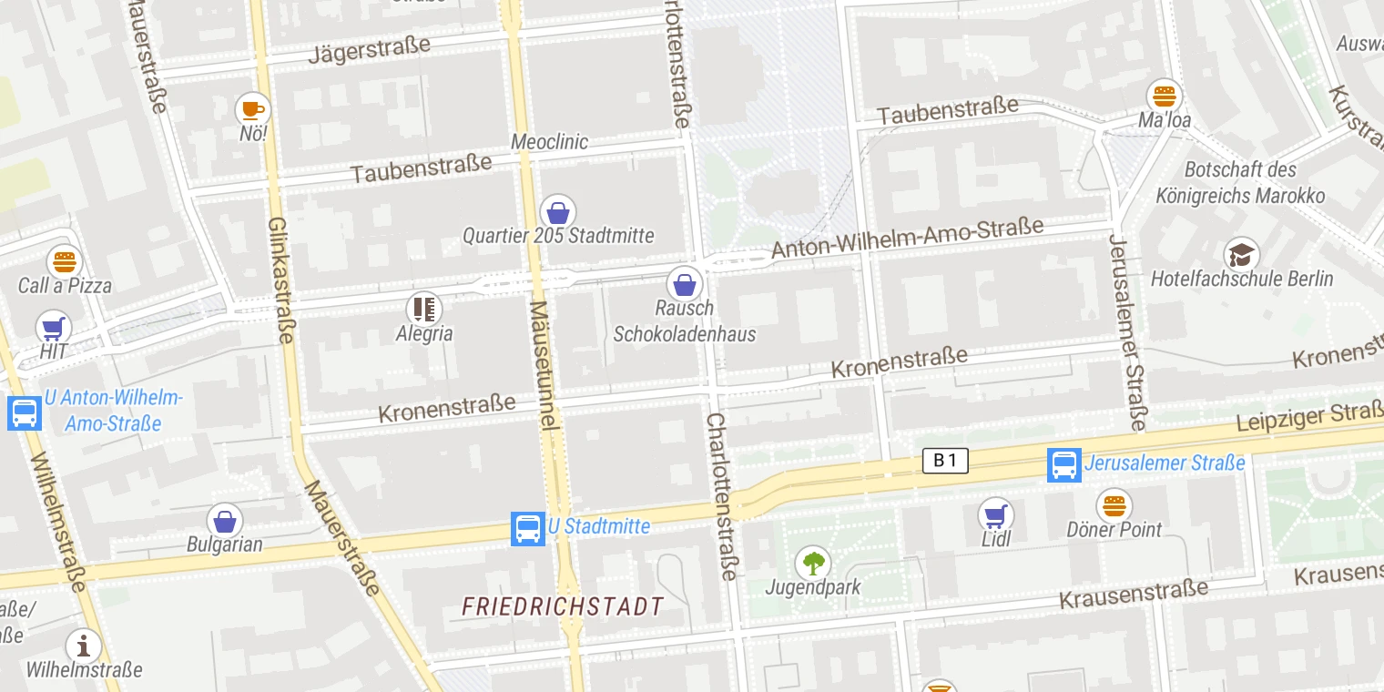 Kartenansicht Metropolitan Aesthetics (Berlin)