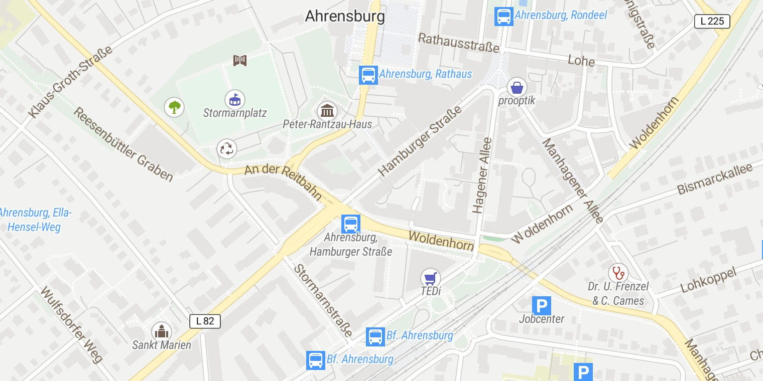 Kartenansicht Nuklearmedizin Ahrensburg