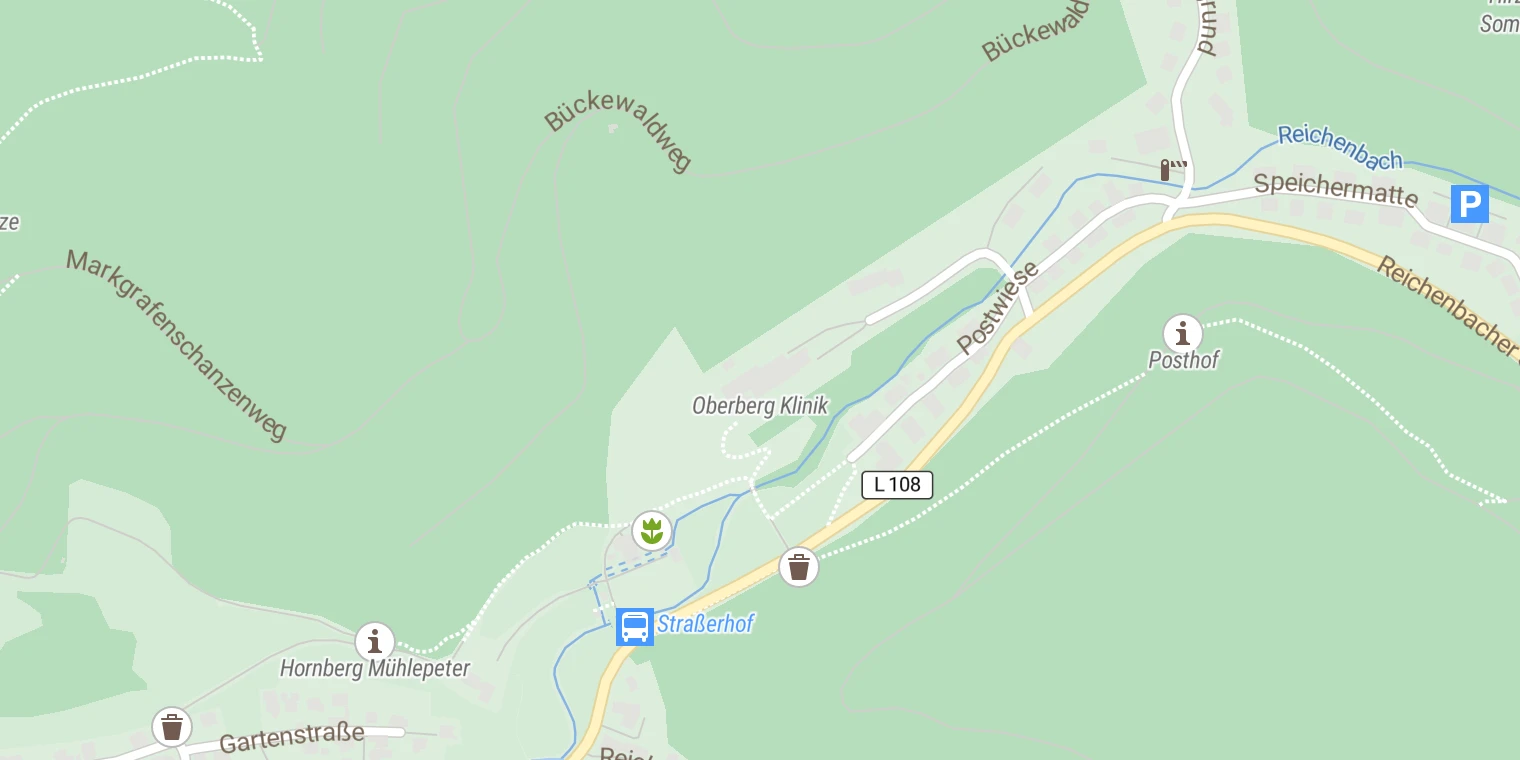 Kartenansicht Oberberg Fachklinik Schwarzwald
