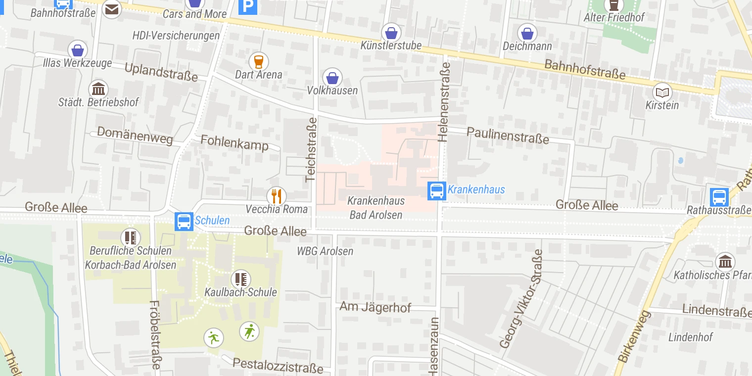 Kartenansicht Privatklinik der Schön Klinik Bad Arolsen