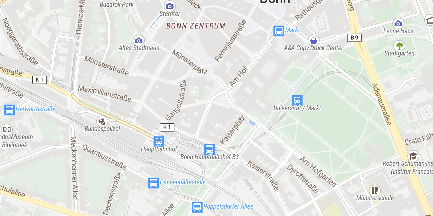 Kartenansicht Radiologie und Nuklearmedizin Bonn - in der Kaiserpassage